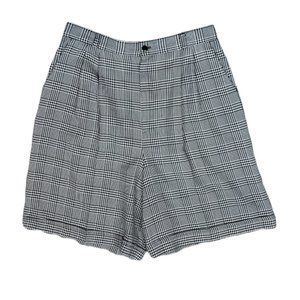 WOMEN'S CAMDEN CLASSIC HOUNDSTOOTH PLEATED SHORTS (16)